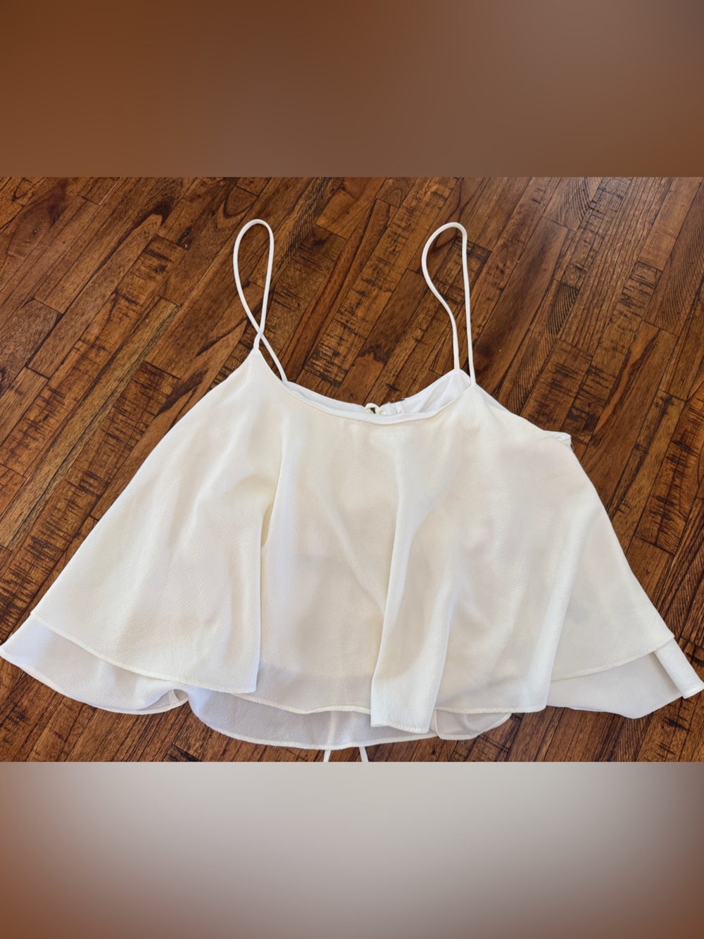 Free People Cream Layered Spaghetti Strap Cami Size Large